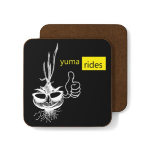 Yuma Rides & the Onion - Hardboard Back Coaster